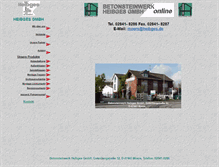 Tablet Screenshot of heibges.de